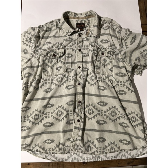 Northwest Territory Aztec Mens Shirt Size 3XLShort Sleeve Geometric Western - Picture 1 of 3